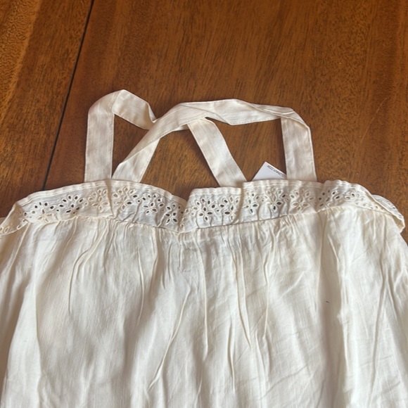 SOLD.       
NWT Cream Tiered Eyelet Ruffled Mini Dress,  Size L- 10-12 Girls - Picture 5 of 10